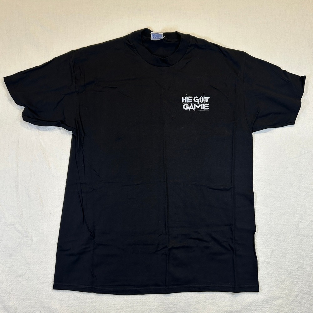 Vintage Hanes Beefy-T He Got Game Spike Lee Movie Promo T-Shirt Black XL 90s
